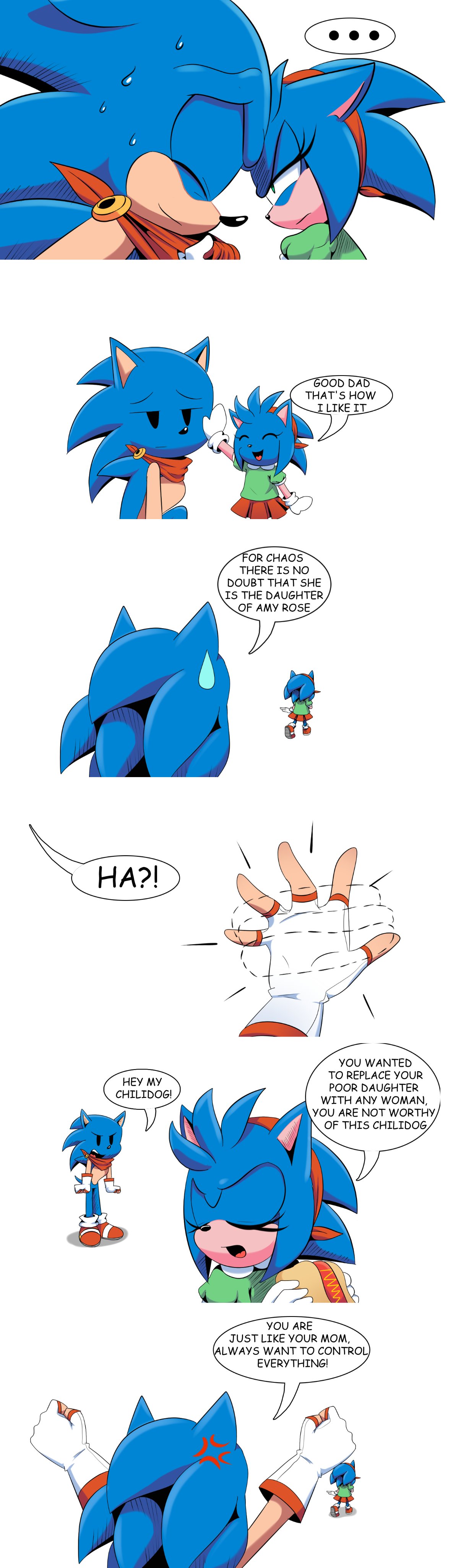 Chococoa on X: They are different universes, in one Amy chooses Sonic and  in the other amy chooses shadow, these comics reflect life as Shadow and  Sonic's single parents. (Amy is dead) #