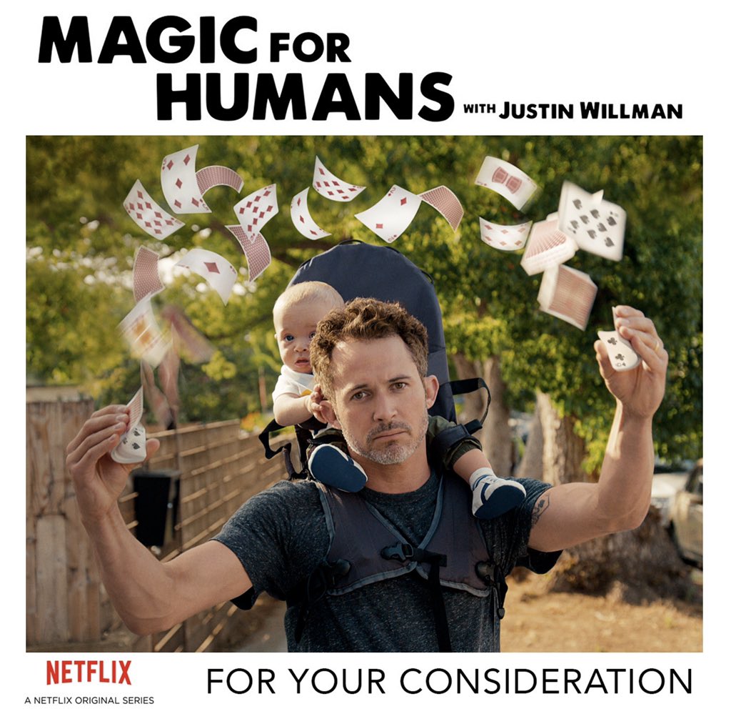 Justin_Willman's tweet image. Dear Emmy voters, please consider our little show when voting for “Outstanding Hosted Nonfiction Series or Special” 🙌🏼❤️ #MagicForHumans #FYC #Emmys @netflix @netflixisajoke