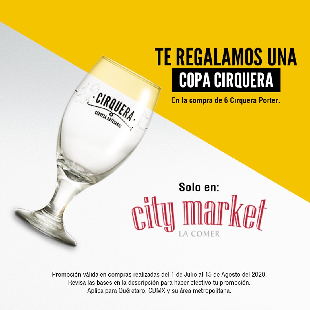 cirqueramx's tweet photo. 🤩🍺¿Ya tienes tu #CopaCirquera? 🤩🍺

👉Pasos a seguir para obtenerla:
1. 🛒Compra 6 #CirqueraPorter en @citymarketmx.
2. 📲Envíanos una foto de tu ticket por INBOX o DM o por WhatsApp al (55) 2963-7355.
3. 🏠🚚Te enviaremos tu copa hasta tu domicilio.

#CervezaArtesanal https://t.co/H3lfQsem1o