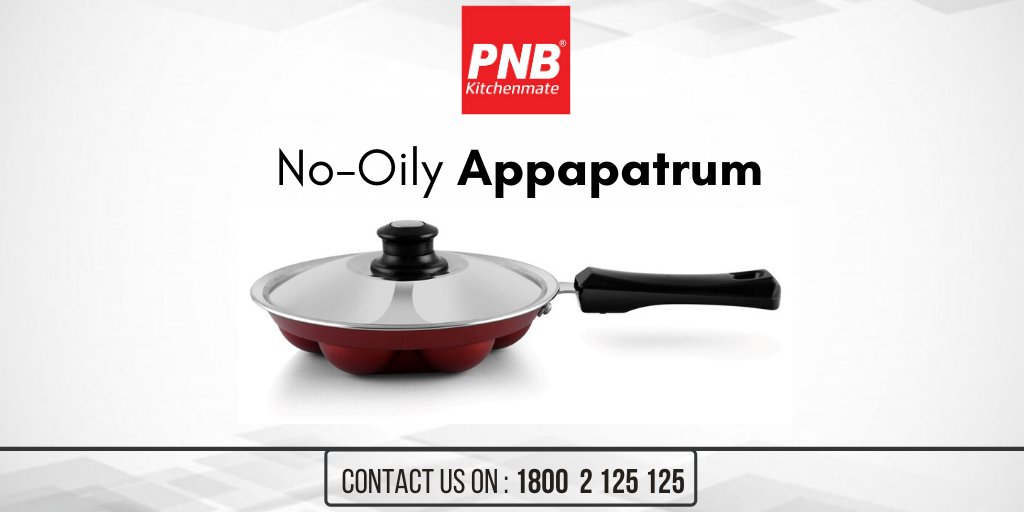 PNBKitchenmate's tweet photo. Buy PNB Kitchenmate's No-Oily Non-Stick Appapatrum and impress your loved ones by serving their favorite soft and spongy appams and idlis in breakfast! 

Call 1800 2 125 125 to place your order right now!
#PNBKitchenmateNoOilyNonStickAppapatrum #Appapatrum #NonStickAppapatrum https://t.co/vKdfIiF476