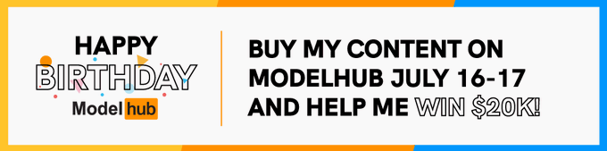 Hey huns Modelhub is giving back to the models in honor of its 2nd birthday! Every $ amount I earn from