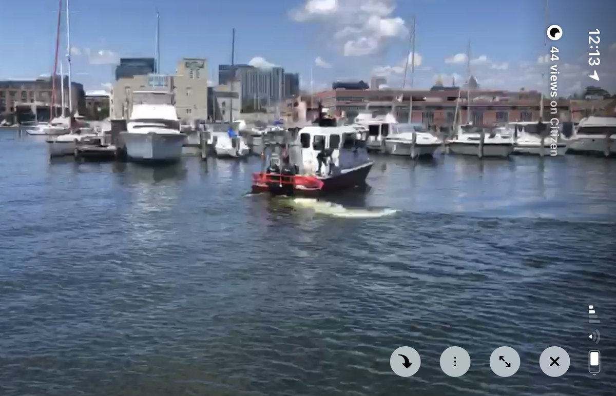 doyle0213's tweet photo. The @BaltimoreFire Fire Rescue Boat just made a rescue from the Inner Harbor near the 1900 blk Thames St #FellsPoint. One patient was rescued from the water and transferred to awaiting #BCFD EMS members.
📷=@CitizenAppBALT 
CC: @FellsPoint https://t.co/1UUOeJgkNq
