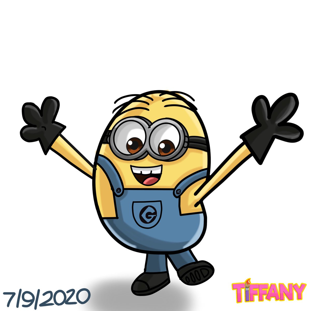 Happy 10th anniversary to one of my favorite animated movie franchises,  #DespicableMe! To celebrate I drew Dave the Minion and it's been years  since I drew #Minions. And I can't wait to, image size:1200x1200