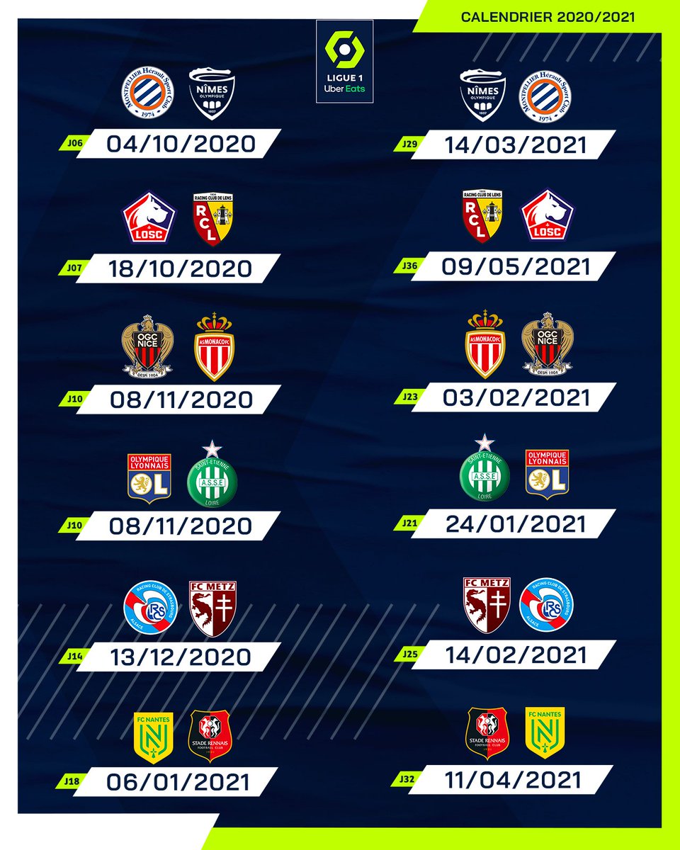Ligue1's tweet photo. ✔ 🗓

N’oubliez pas la petite coche sur votre agenda, un derby ne se manque pas 😉 

📝➡ https://t.co/lU06XomRah https://t.co/Y56zQNlv2L