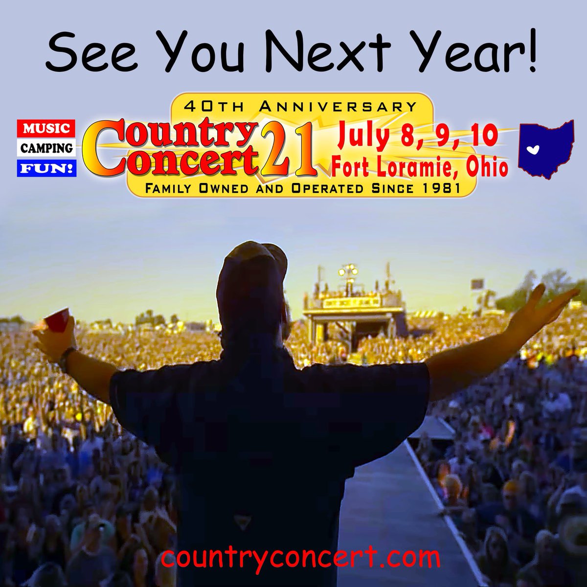 countryconcert's tweet photo. We miss you &amp; will be back/better next year!  #MoreFunCC21 We appreciate the support &amp; r truly blessed. TY to all that make CC possible having fun with us &amp; everyone who helps us put on our event!   Please, tweet ur fav CC pics here😎See ya next year! https://t.co/Ec8GdvaSln https://t.co/OJj5WomKvJ