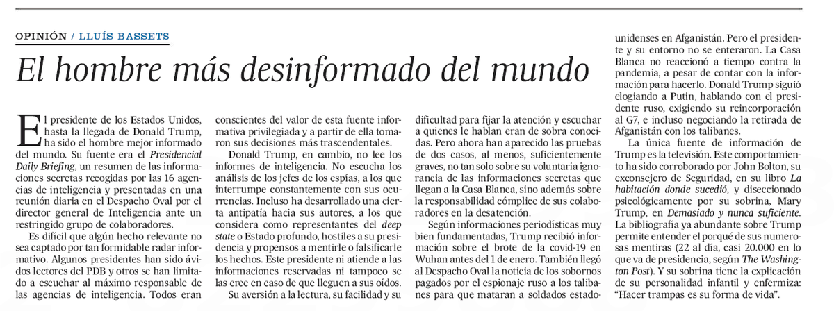 El hombre más desinformado del mundo y... el que más mentiras dice cada día ¿Quién puede ser? https://t.co/XqfzwtStxf