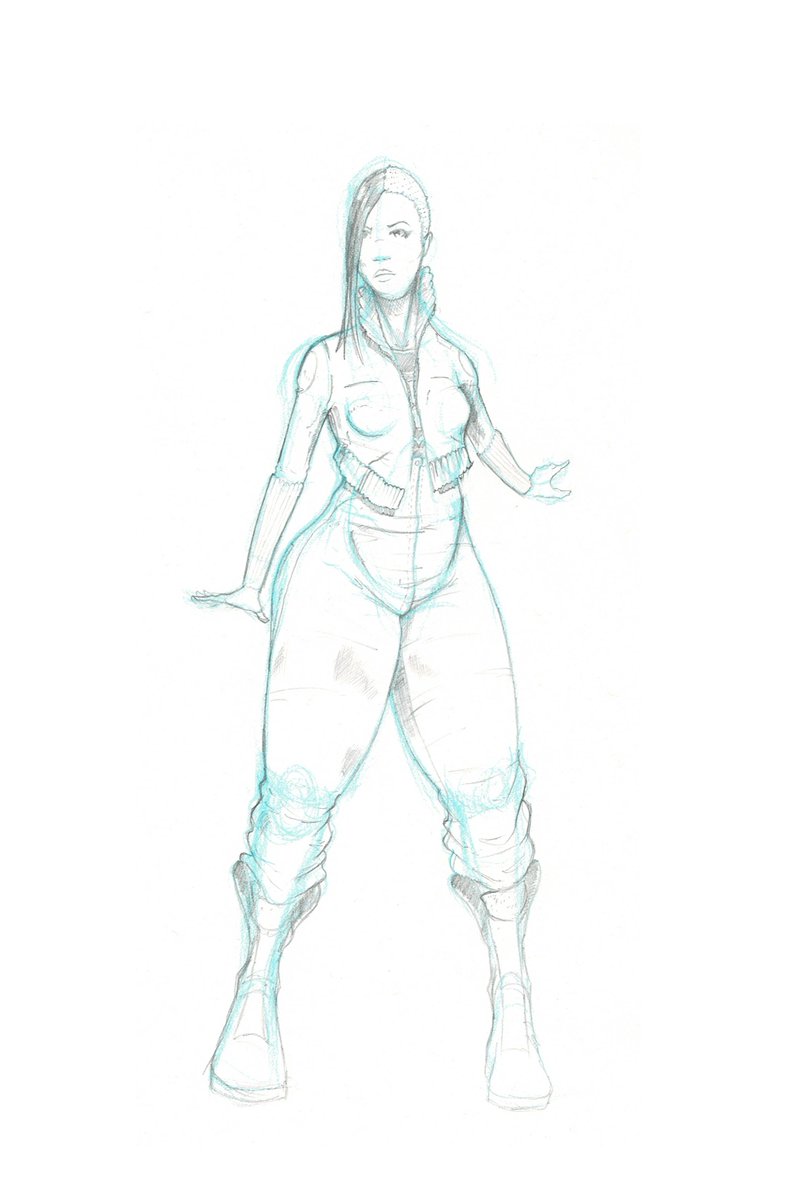 Blak_Pulp's tweet photo. This #characterdesign was just a bit too pedestrian for my liking. New one being polished now. 
#blakpulp #LastAge by Omar Clifton 
#comic #manga #indicomics #preproduction https://t.co/3b4z1ygkEX