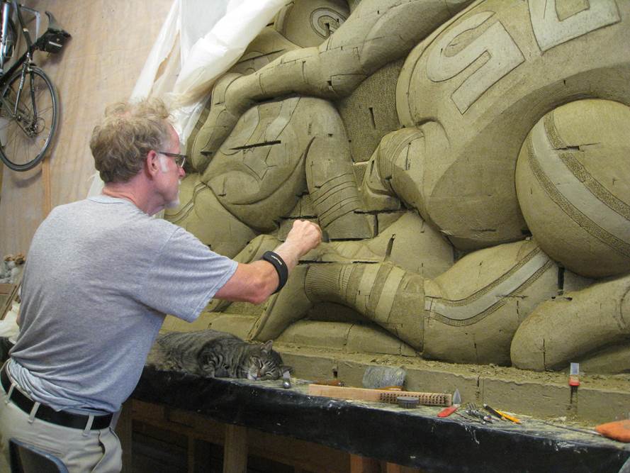 beldenbrickco's tweet photo. We are nearing the end of the ArtsinStark Fund Drive. A scene from the Ice Bowl being made from Belden Brick and will be installed downtown. Photo-Brad Spencer #brickisbetter Please help to continue this valuable organization with your donation https://t.co/MxW7vDcfyT./donate/ https://t.co/Auo01dabpY
