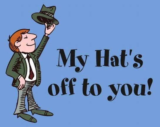 Herminio_EOI's tweet image. ✔ To take your hat off to someone

》To show your admiration for someone because of what they do or have done.

▪︎Ann has two kids, she works in a bank and she still finds time to care for her elderly mother. I take my hat off to her.

#ESL #English #LearnEnglish #idioms #TEFL