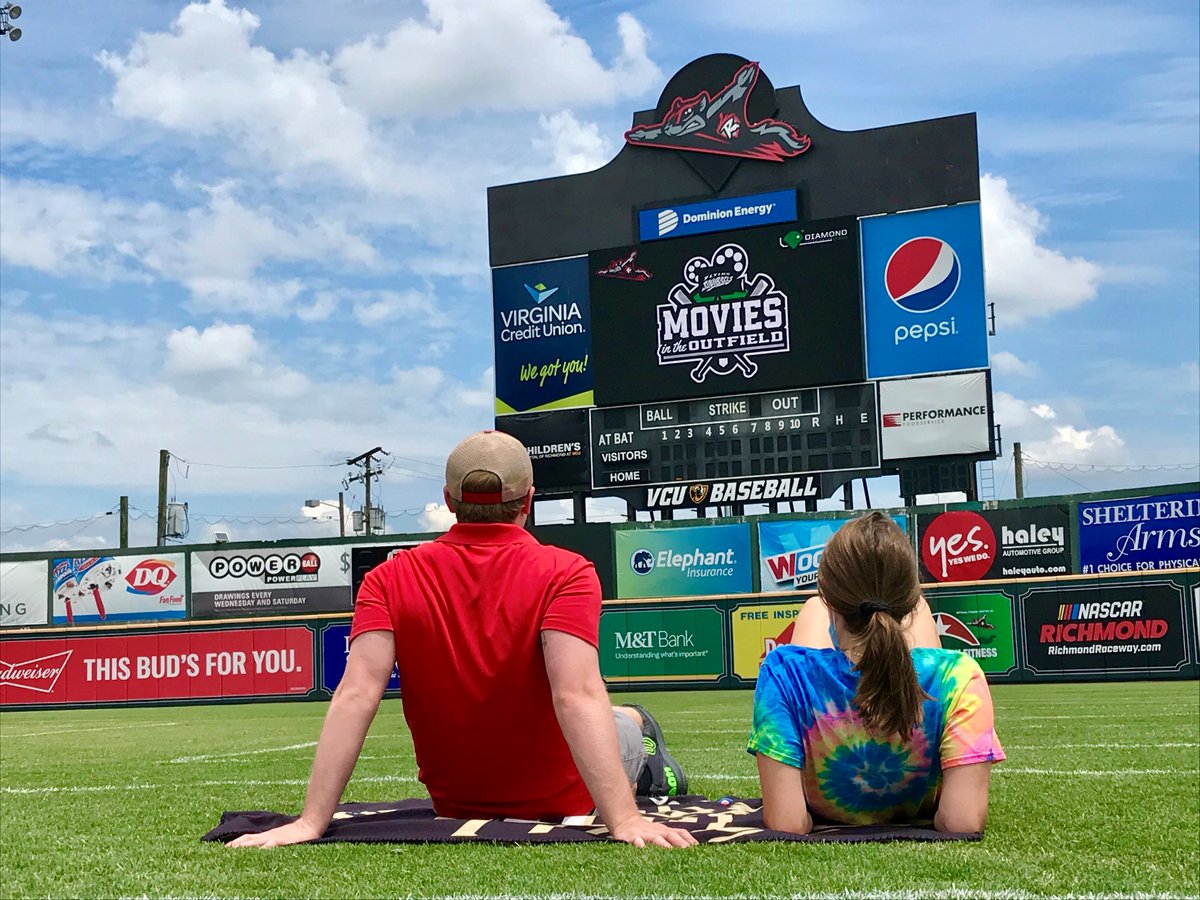 GoSquirrels's tweet photo. MOVIES TONIGHT (and Saturday)! 📽️🍿🍻

We're so excited to welcome fans back to The Diamond with social distanced, Movies in the Outfield. 

Need tickets?
🎟️ https://t.co/lHQBjm7tEa

Pre-order food! 
🌭 https://t.co/fO3b0PAinI https://t.co/EuOUZzD60d
