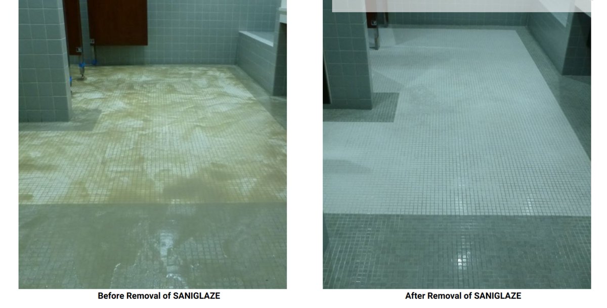 Advanced360FC's tweet image. -Rescuing your restroom floors is better than replacing them-

No dust or debris will need to be hauled from your facility.

No need to close your restrooms—we work after-hours and weekends.

Our protective bathroom floor coatings are removable.

More at advanced360floorcare.com/saniglaze-remo….
