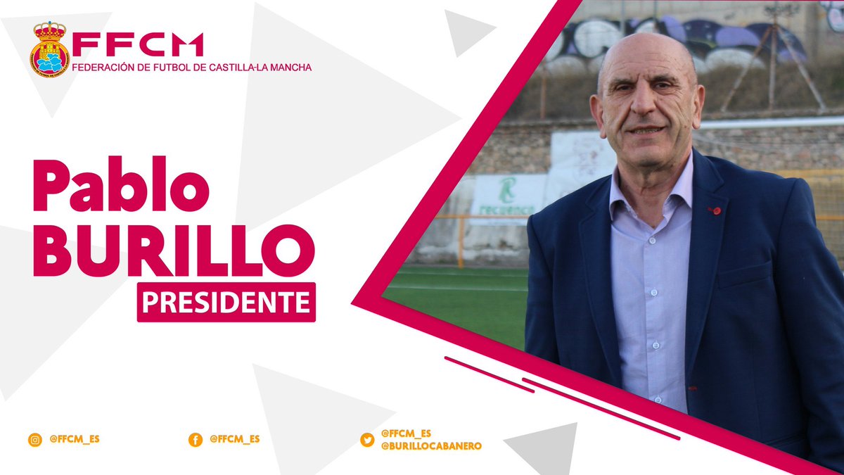 Desde la Junta Directiva del CD Villanueva de Alcardete, queremos felicitar a Pablo Burillo tras su elección como el próximo presidente de la FFCM. <a href="/FFCM_es/">FFCM</a> <a href="/SomosFutbolCLM/">#somosCLM🔴⚪️</a>