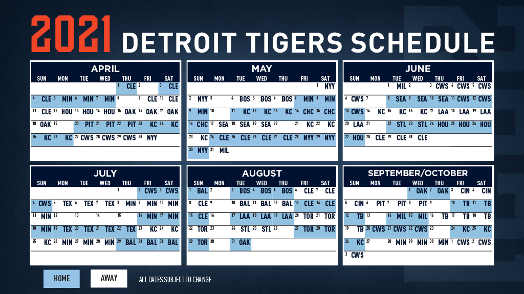 Detroit Tigers On Twitter 2021 Schedule Is Here