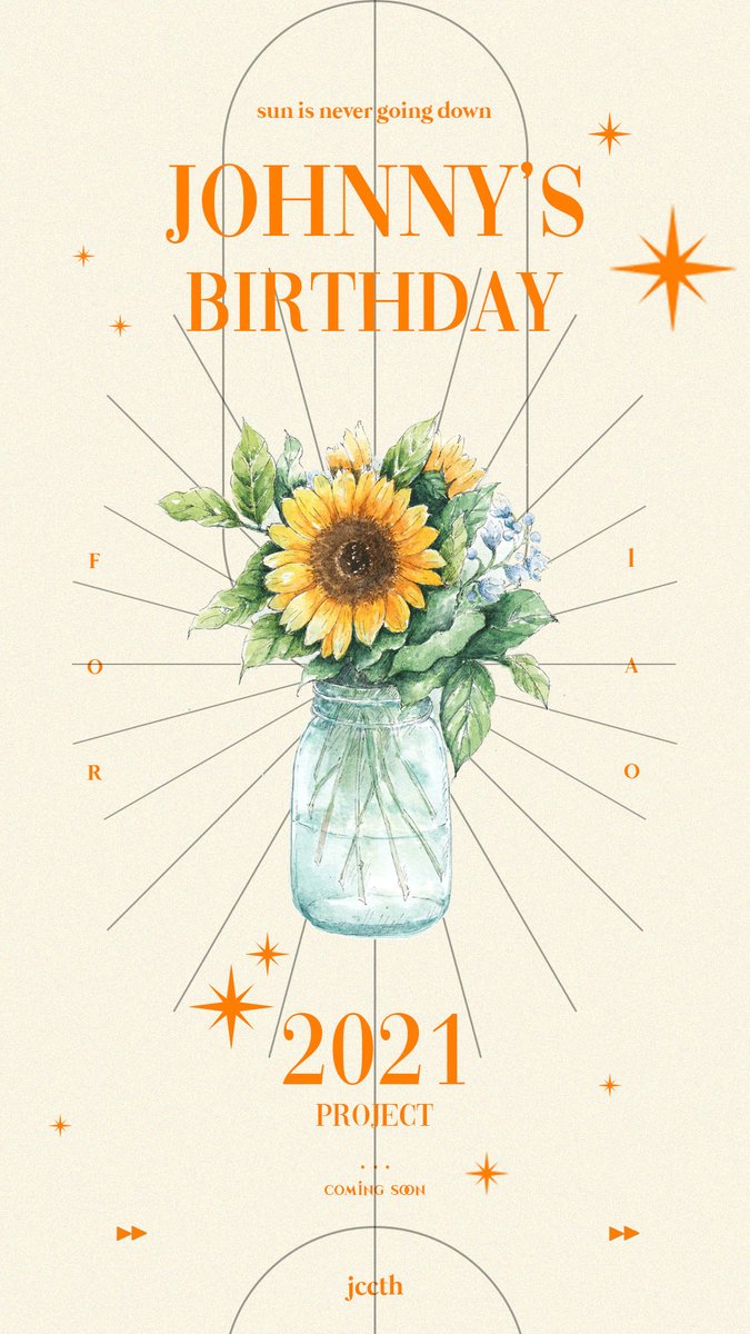 JCCTH_'s tweet photo. ☀️ 𝒔𝒖𝒏 𝒊𝒔 𝒏𝒆𝒗𝒆𝒓 𝒈𝒐𝒊𝒏𝒈 𝒅𝒐𝒘𝒏

Johnny's Birthday Project 2021
coming soon... 🌻

#쟈니 #JOHNNY #จอห์นนี่ https://t.co/j5MVuWgvUa