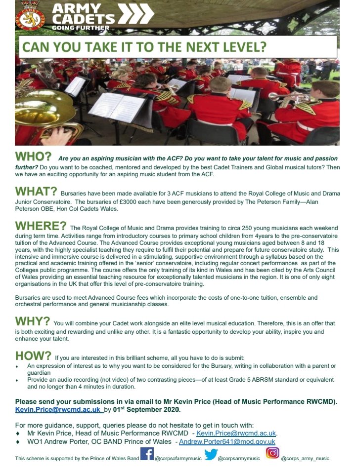 DepColCdtsWales's tweet photo. Fantastic Opportunity @acf_dg @RFCAforWales @Army_Wales https://t.co/mFC94ALEPB