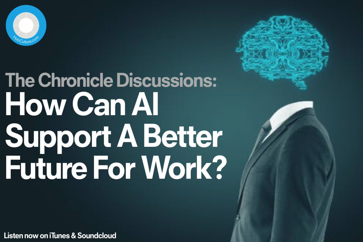 hubculture's tweet photo. How Can #AI Support A Better Future For Work? Fascinating Chronicles discussion earlier this year at the #TechLodge in #Davos, Co-hosted with @CognizantThink @Cognizant @BenjaminPring @marastefan w/ guests @joshkampel @techonomy @AlanAlper4ever https://t.co/0pj16IvaJ6 #podcast https://t.co/ZHOZeAfFMV