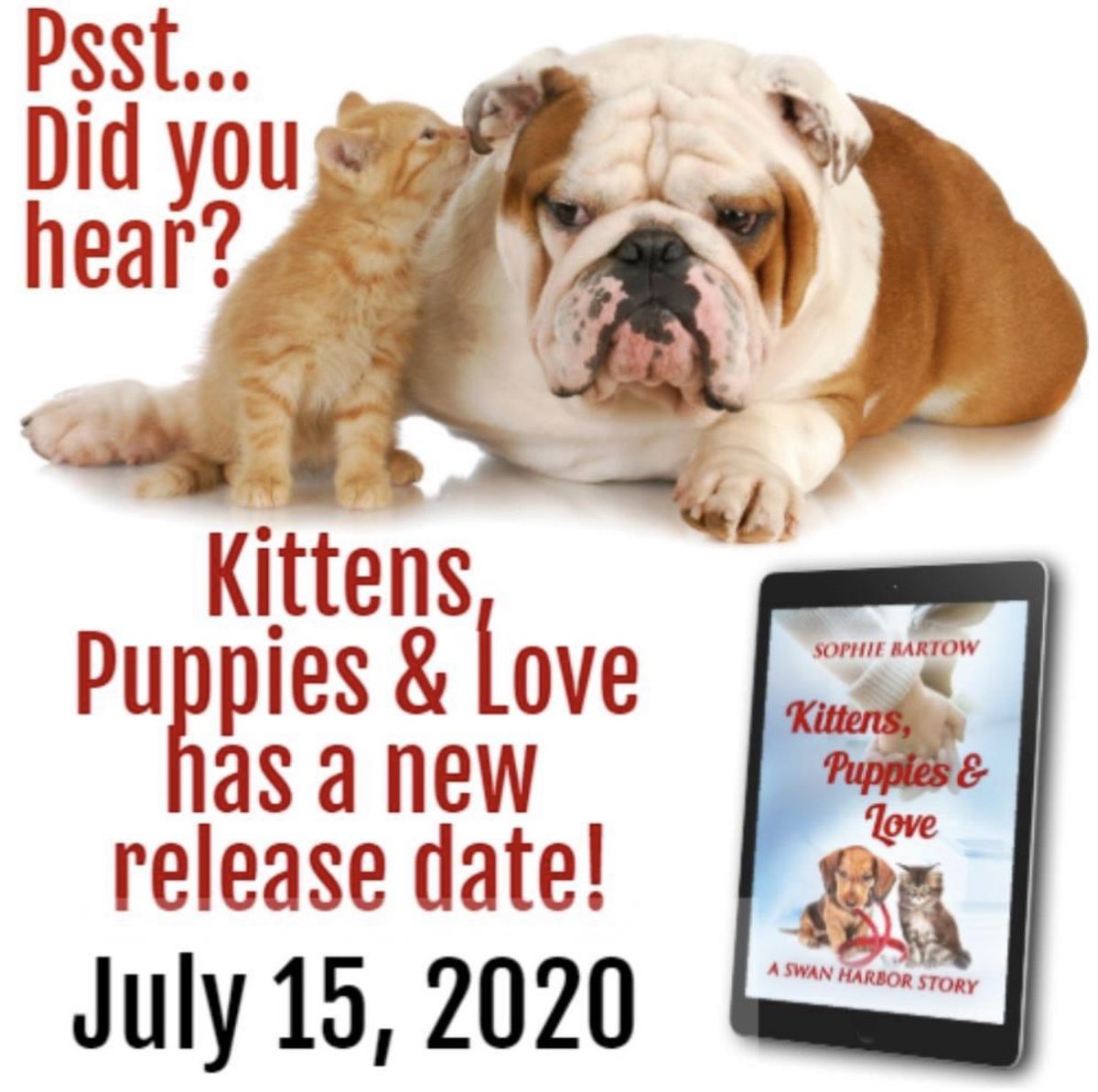 NiciStefanie's tweet photo. From author @SophieBartow 
Book 2 of Stories from Swan Harbor, Kittens, Puppies &amp; Love 
#bookstagrammers #newbook #smalltownseries #comingsoon #romanticsuspense #booklovers #romance #suspense #booknerds #lovesromance #romancereaders #mystery 
https://t.co/ADgV0YLafx https://t.co/cwA5zVhMsC