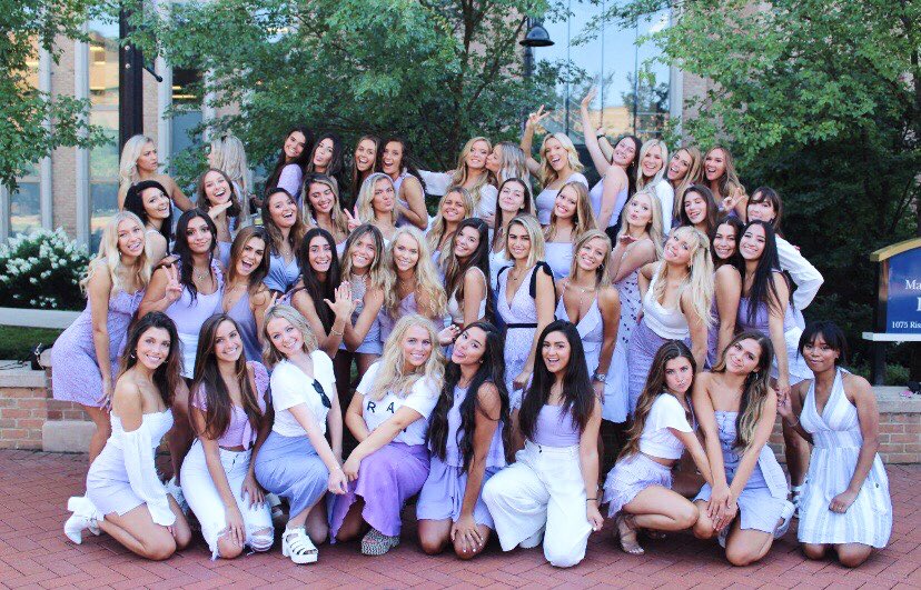 Meet Alpha Phi! ΑΦ was founded in 1872, and its sisters value generosity, character, sisterhood, and innovation. Alpha Phi’s colors are silver and Bordeaux, and their flower is the Lily of the Valley. Alpha Phi supports women’s heart health as its philanthropy.🌿 @AlphaPhi_KSU