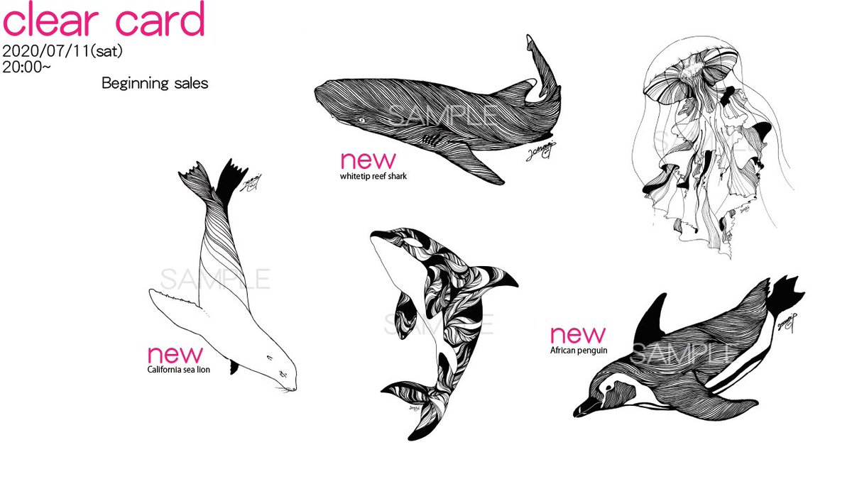 #おおさか水族館2020 近づいてまいりました‼︎
新作のクリアカードはセットにて販売予定です✨
通販も対応頂けるとのこと‼︎
遠方の方も是非✨
@gallerykirin さんにお近くの方は是非足をお運びくださいませ✨ https://t.co/uxA4Wr94jk 
