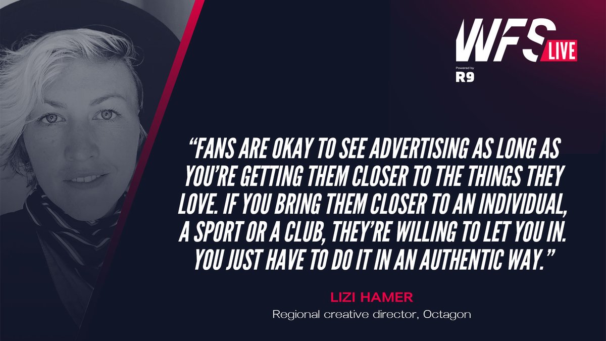 .<a href="/LiziHamer/">Lizi Hamer</a> says one thing brands must always keep in mind is authenticity.

🗣️ "Fans are okay to see advertising. If you bring them closer to an individual, a sport or a club, then they’re willing to let you in, you just have to do it in an authentic way."