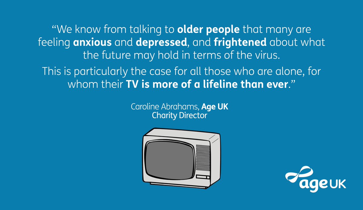 age_uk's tweet image. We're bitterly disappointed by today's #TVLicence decision. This is a kick in the teeth for millions of over 75s who have had a torrid time during this crisis. 

We urge @10DowningStreet and the @BBC to urgently sit down and agree on a solution to keep TV licences free. 📺