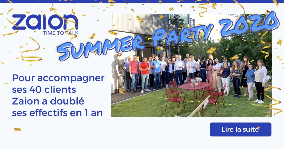 NicoDoudoux's tweet photo. 👏 👏 Pour accompagner ses 40 clients @AiZaion a doublé ses effectifs en 1 an !
--
https://t.co/6B8y8M0tEd
#Callbot #Voicebot #Messagingbot #Chatbot #IA #Zaion #Botcenter https://t.co/TDU3evySZ0