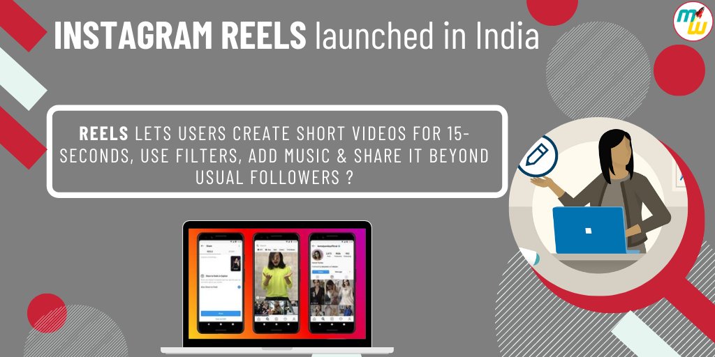 MW_shorts's tweet photo. Reels, a short 15-second video making a feature of Instagram has been launched in India after Brazil and France.

Will it become as popular as TikTok?

#marketingWeekly #socialmedia #TikTok #Instagram #reels #marketing 

Yesterday's Answer: The Bombay Shaving Company
. https://t.co/AkMz57Gvgu