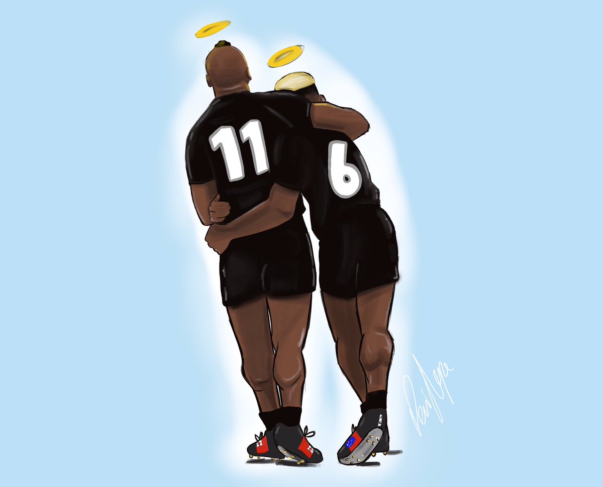 NepePere's tweet photo. “𝐓𝐨𝐤𝐨𝐔𝐬𝐨”  RIP to 2 All black legends

•
#maoriartist #maori #artist #polynesianartist #polynesian #procreate #steezcreative #teamnepz  #jonahlomu #jerrycollins #allblacks #legends #tonganpower #tokouso https://t.co/vF6ccnoivc