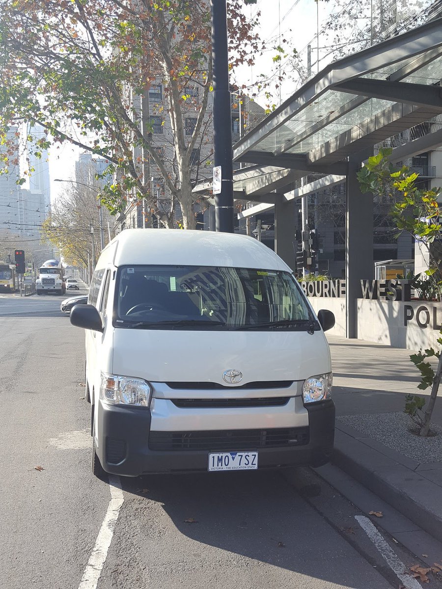 Two days in a row and the same van parked in the same lane outside the City West police station. Reported both times, both times it's "gone" by the time  @cityofmelbourne goes to take a look.