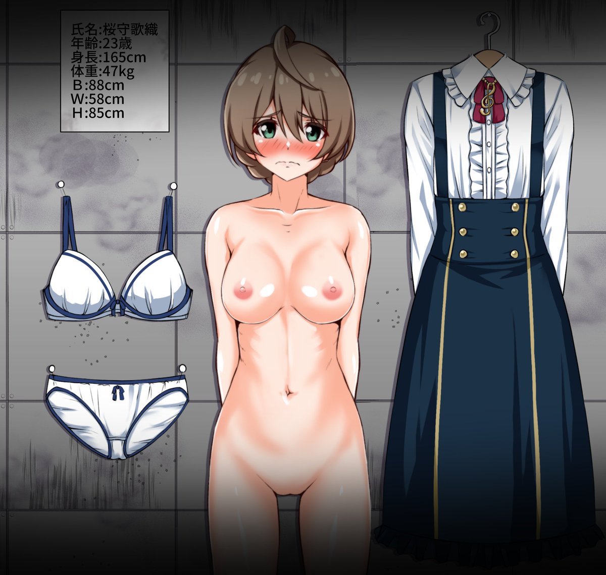 #skeb 納品しました❗
歌織さんのこの衣装めっちゃエロいよね^^
下着はこんな感じだと清楚エッチかなって妄想です☺

ご依頼いただけて本当に嬉しいです❗
本当に本当にありがとうございました❗❗
#桜守歌織 #ミリエロ 