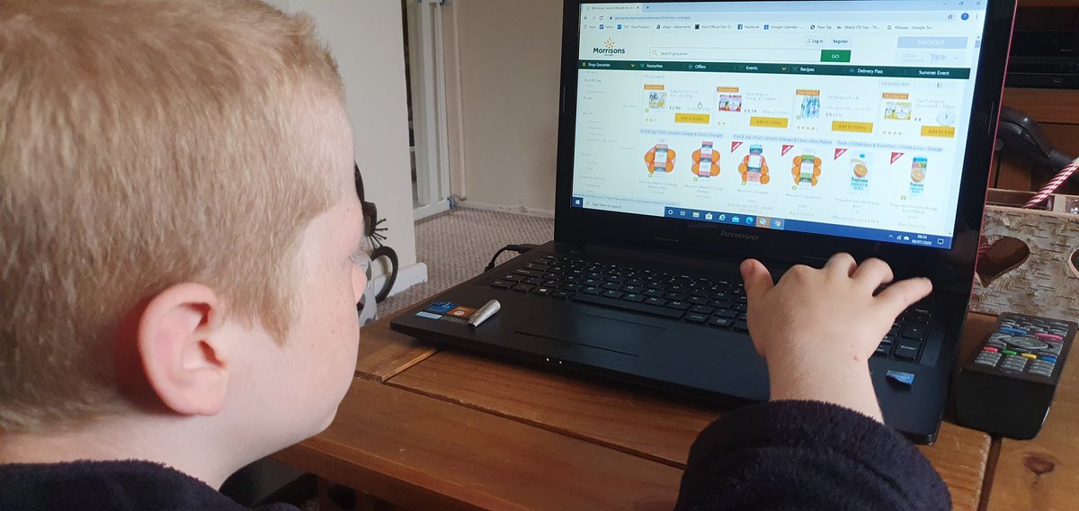 Kate06020820's tweet photo. @MrsPhil10445060 Busy morning for Tobie as hes gone to his Dads now, He made a list of healthy snacks and drinks then went on laptop and googled prices of each item and quantity he needs https://t.co/fhUrifGgPF