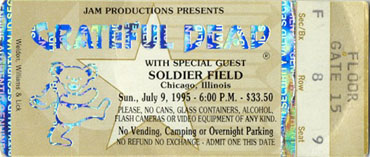 25 years ago today <a href="/GratefulDead/">Grateful Dead</a> played their final show, at Soldier Field in Chicago, IL. The final song the Dead played live was Box Of Rain.