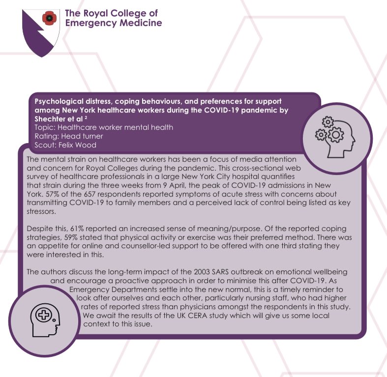 GovindOliver's tweet photo. The Top 5 for week 14 of the RCEM Covid-19 CPD Journal Club is hot off the press. Huge thanks to the Plymouth team for picking out this week’s evidence highlights. Kudos @DefProfEM @lauracottey @EmergencyDoc209 @FelixNRWood @RCollEM @RCEMevents @EMManchester https://t.co/KycfvYJ7A2
