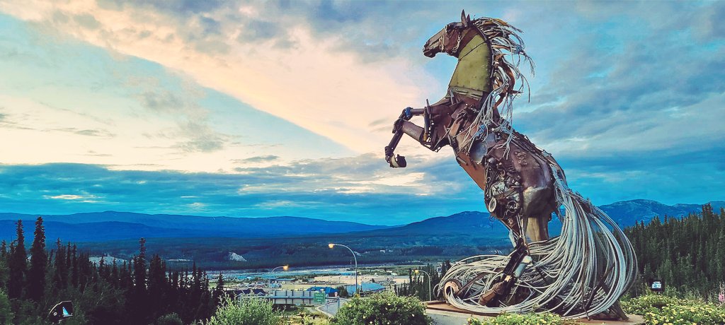 The early morning sunrise in #Whitehorse. Taken just before 5 a.m.