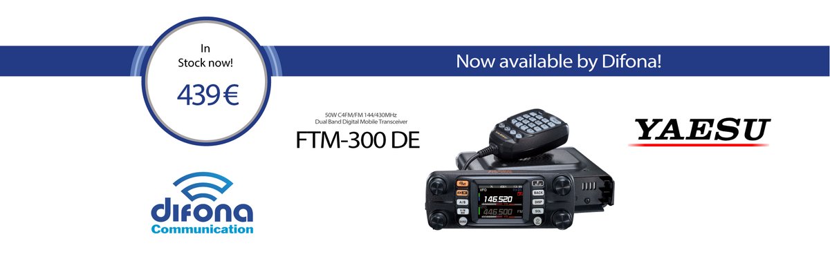 difona_de's tweet photo. Now on Stock YAESU FTM-300 DE
Price: 439,00 € incl. VAT, plus shipping at 
@difona_de
 #ftm300 #yaesu #hamradio #difona😃 https://t.co/RSM2bZu9Ch