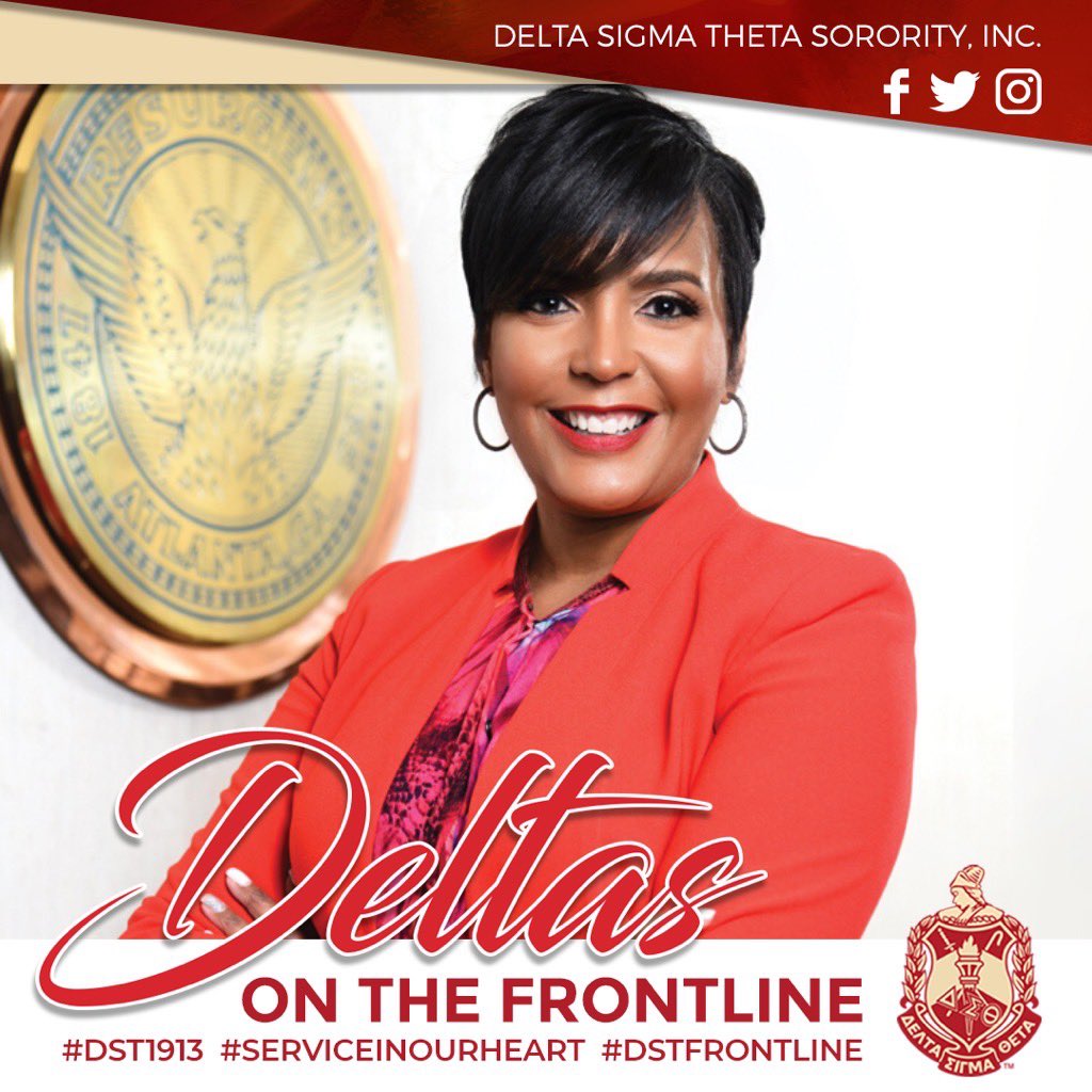 dstinc1913's tweet photo. Our prayers are with our member, Atlanta Mayor Keisha Lance Bottoms. She, her husband and one of her children are recovering from COVID-19. Soror Bottoms, we salute your continued work on the frontline and wish you and your family a speedy recovery! #DST1913 #DSTFrontline https://t.co/8NVG41S9zQ