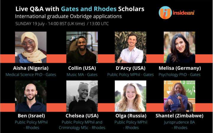 InsideUniOxb's tweet photo. 🚀 SPECIAL EVENT: Live Q&A with Gates and Rhodes Scholars about international graduate study at Oxbridge
📹 Watch and ask questions live on YouTube: https://t.co/EFziIR50fB
#graduateapplications #oxbridge https://t.co/fOF9BwL1En