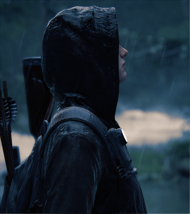 CritterOfHabit's tweet photo. A little thing I love in #TLOU2  is how Ellie pulls her hood on whenever she steps out into the rain https://t.co/xYIHuLXFg3