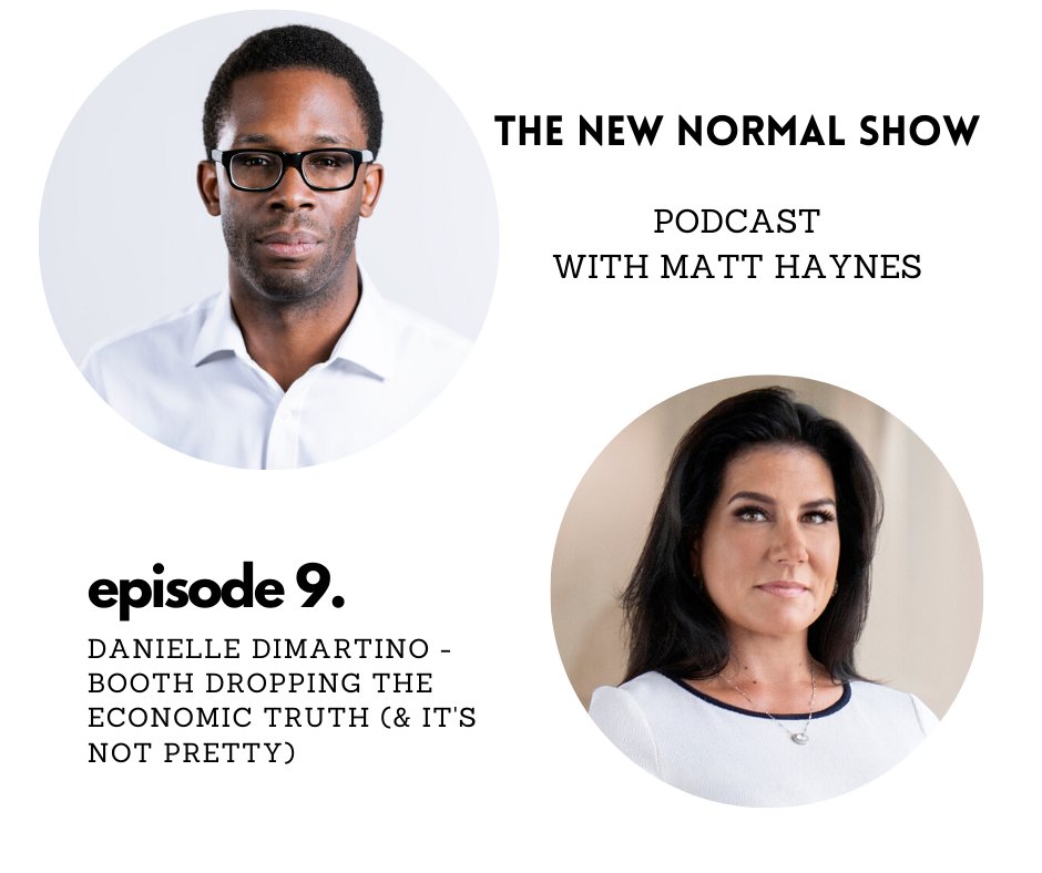 Ep. 9 of The New Normal Show is now live! I catch up with global economic thought leader, 
<a href="/DiMartinoBooth/">Danielle DiMartino Booth</a> RE:
Current US unemployment rates, jobs data &amp; PPP
The pending insolvency crisis
US-China Relationship
Much much more!
bit.ly/2BW1c4p