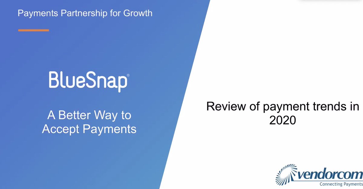 Paul_Vendorcom's tweet photo. @RDangelmaier, CEO of @BlueSnapInc, reviews the payment #trends predicted for 2020 vs the reality of this year so far - seeing invisible payments becoming the norm and the ability to make a #payments showing up in places you'd least expect 

@Vendorcom  #VcomConf https://t.co/6xJU6SJXc8
