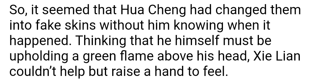 Thinking about Hua Cheng and all Ghosts could change their appearance makes me feel unconfortable..