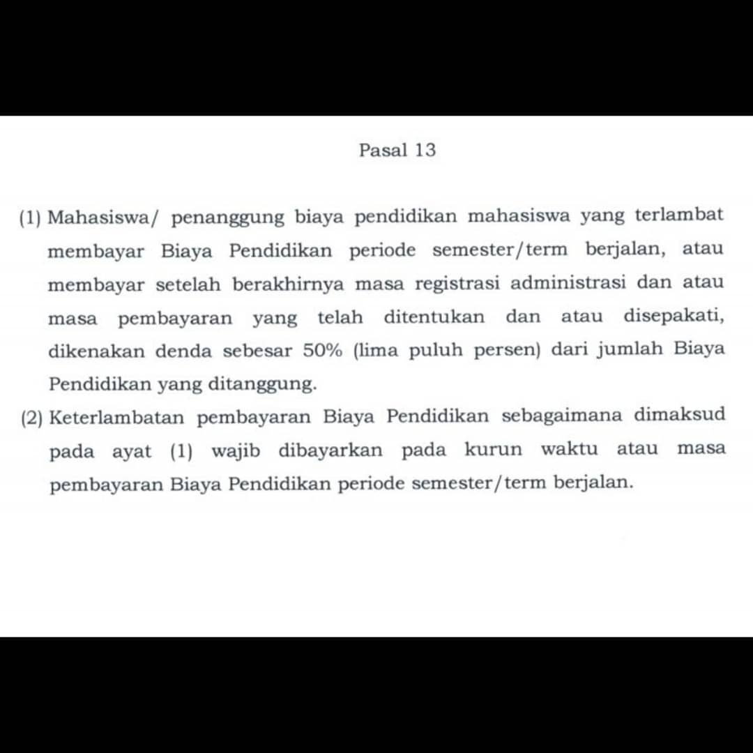 pasca_uigerak's tweet photo. Selain itu jangan lupakan juga, UI memberikan denda sebesar 50% apabila kita telat membayar. Apakah kebijakan tersebut pantas diterapkan, terutama di masa pandemi? kami kira tentu tidak! Kebijakan tersebut sangat memberatkan dan tidak peka!

#UIbergerak
#pascauigerak https://t.co/Tqf3V5Oq0h