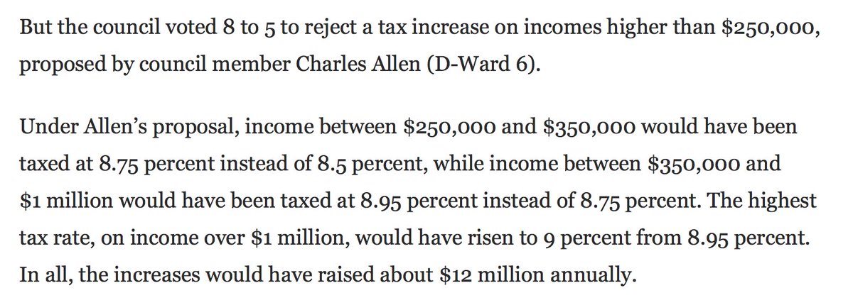And maybe I'm being unfair. Maybe the tax proposal on the wealthy was beyond the pale.Let's look at the details.Oh.They wouldn't even have noticed. https://www.washingtonpost.com/local/dc-politics/dc-council-budget-vote/2020/07/07/52a9eb40-c05d-11ea-b4f6-cb39cd8940fb_story.html