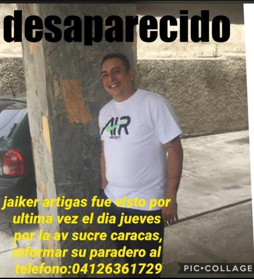 Denuncian desaparición de Jaiker Artigas, fue visto por última vez en la Av Sucre. Si tiene info contacte a las autoridades o a través del nrl de teléfono de la imagen.