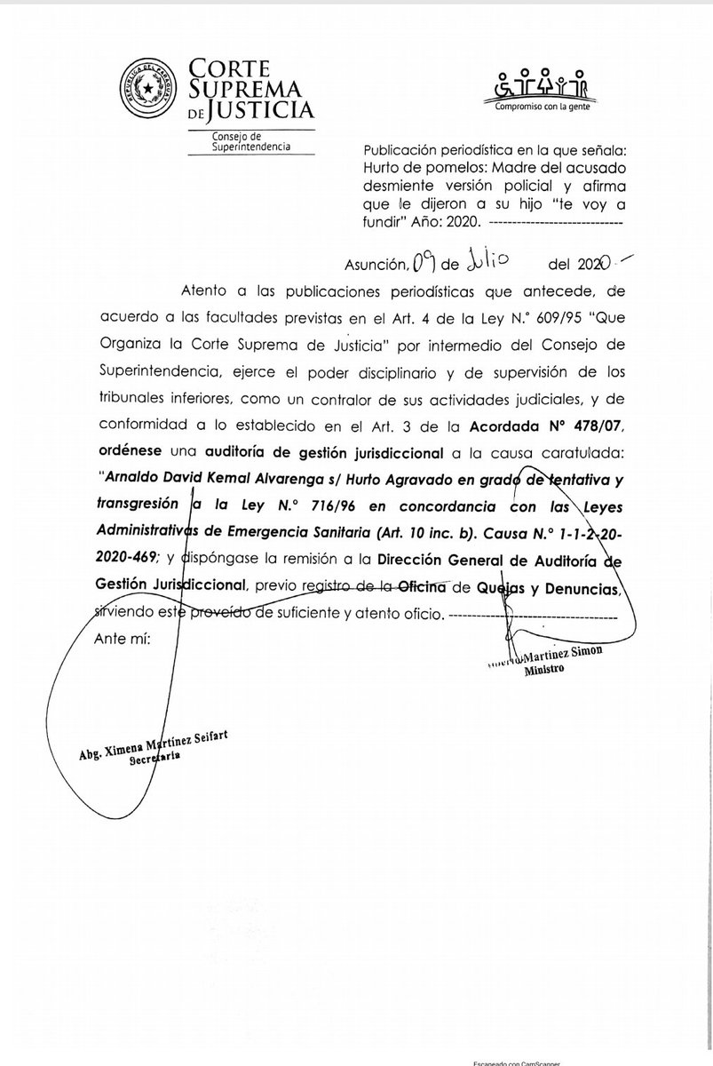 hectordalegre's tweet photo. Caso "pomelo" La Corte Suprema  @PoderJudicialPY ordena una auditoría del expediente. https://t.co/5JNkKMbAgo