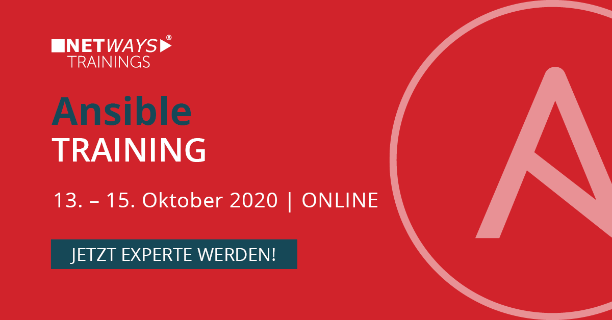 NetwaysEvents's tweet photo. Erfahre, wie Du schwierige Aufgaben in wiederholbare Playbooks 📚 verwandelst! NETWAYS Ansible Online-Schulung 🗓️ 13. – 15. Oktober 2020. Jetzt anmelden!
👉 https://t.co/pRq7hgyGy2
#ansible #automation #configuration #configmgmt #configmanagement #netwaystrainings https://t.co/fwNkPqEAUn