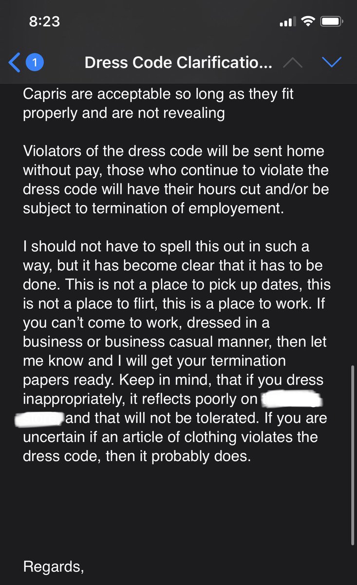 Tbt to when my male boss sent a sexist email about dress code to only the women of the workplace