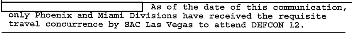 Shoutout to  @fbi agents present from the Miami and Phoenix field offices who showed out for Defcon 12.