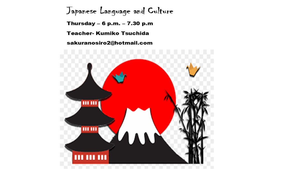 StPatrickgate's tweet image. Hi Everyone,

On Thursday 9th July 6 p.m.- 7.30 p.m. Japanese Language and Culture classes will be commencing in St Patricks Gateway Centre, Waterford and each Thursday from thereafter . We look forward to seeing you there.
