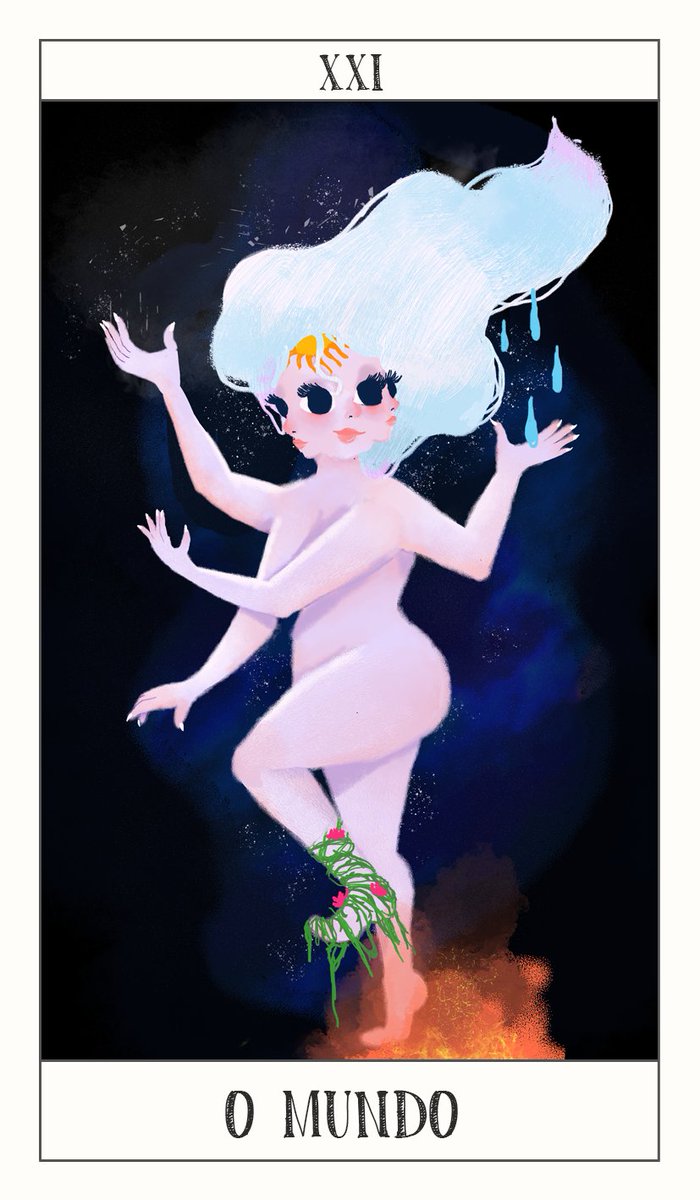 ilustrami's tweet photo. Terminei minha colaboração pra #colabdotarot
Estou apaixonada #omundo #xxi #tarot https://t.co/Y9y6wzQ9WX